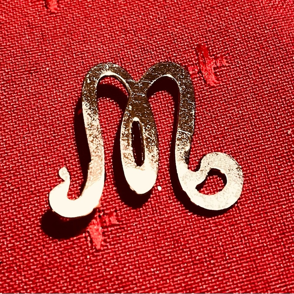 Vintage Gold plated  "M" Pin